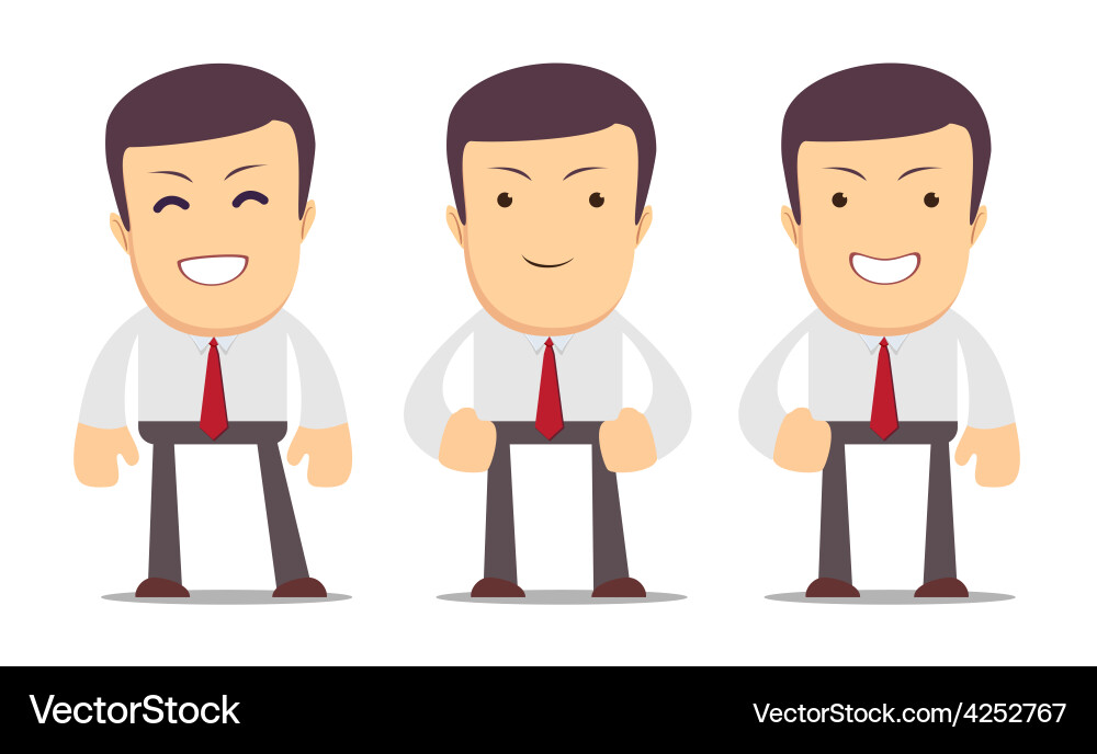 Set of manager character in different interactive Vector Image