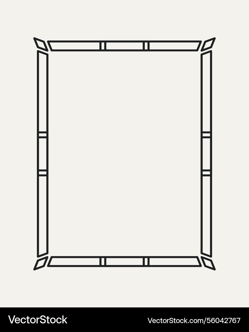 Simple outline frame thin border with double Simple outline frame thin border with double vector image