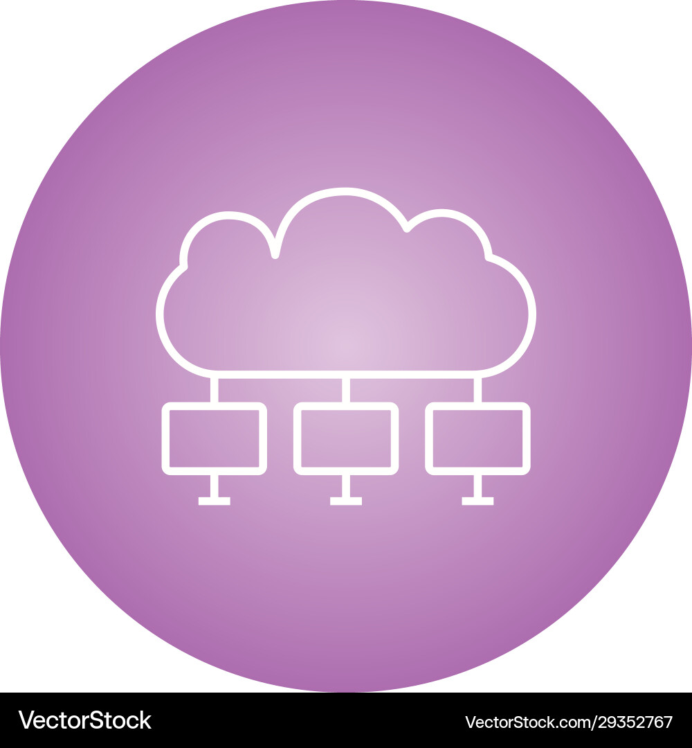 Unique cloud computing line icon Vector Image