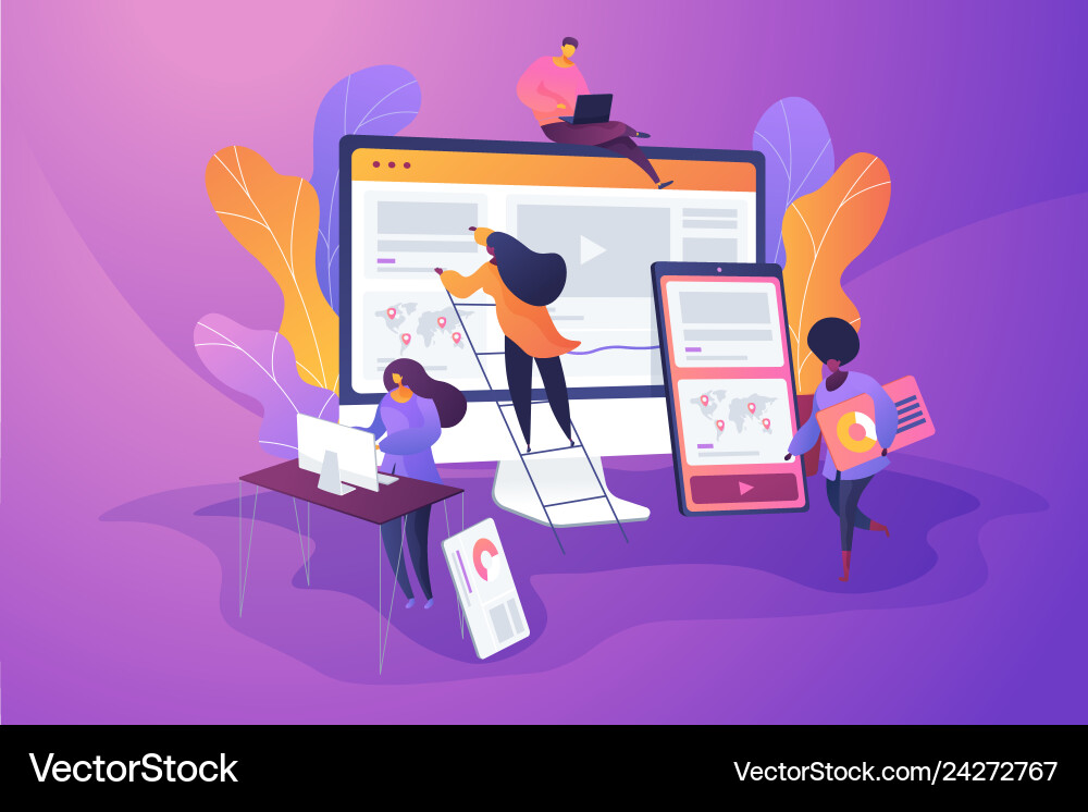 Web design development concept Web design development concept vector image