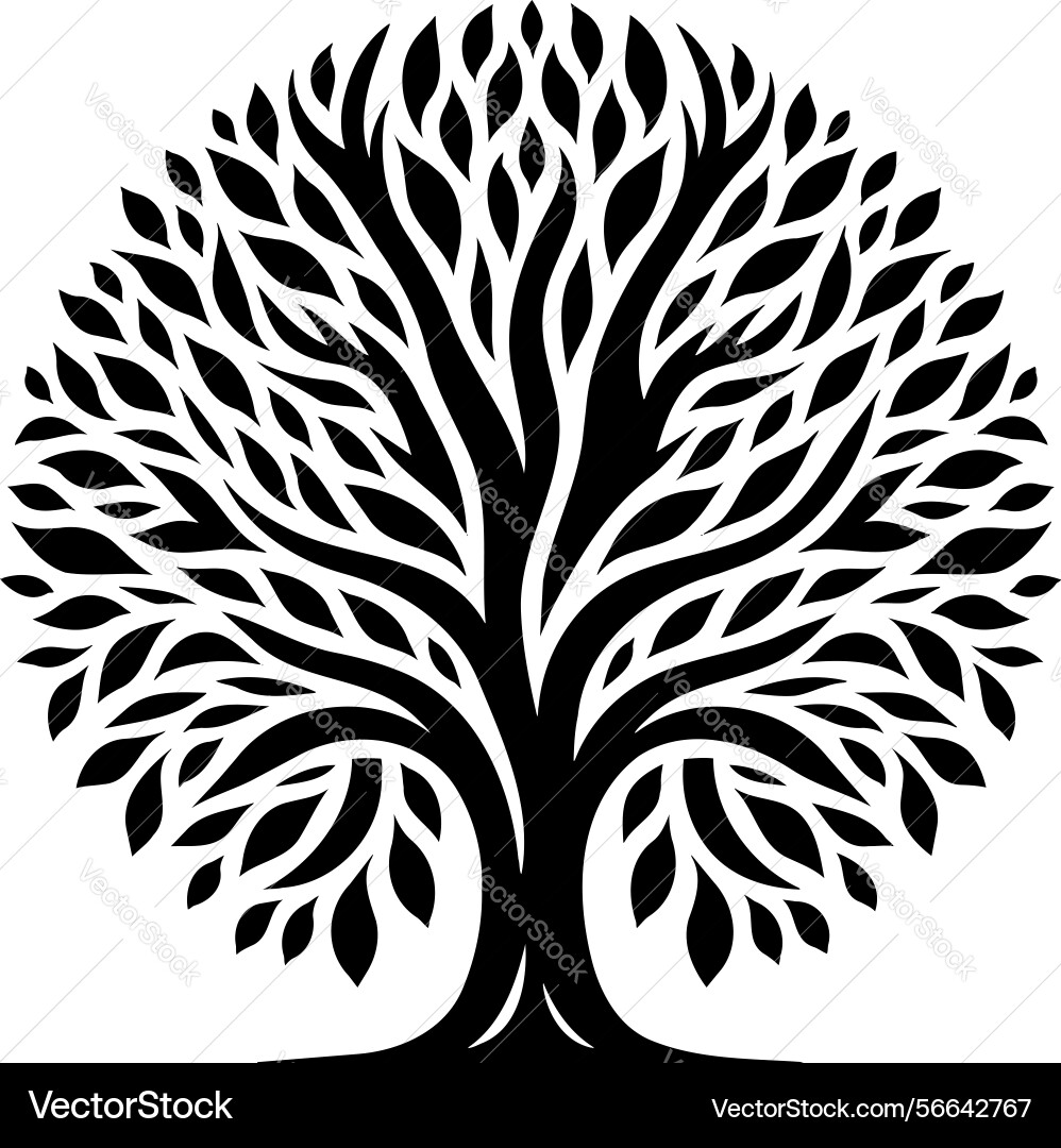 X-default distinctive branching tree symbol Vector Image