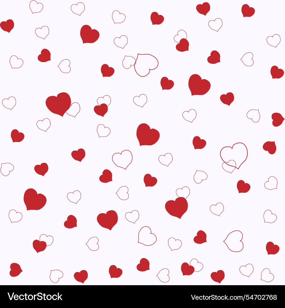 Abstract pattern with red heart on white Abstract pattern with red heart on white vector image