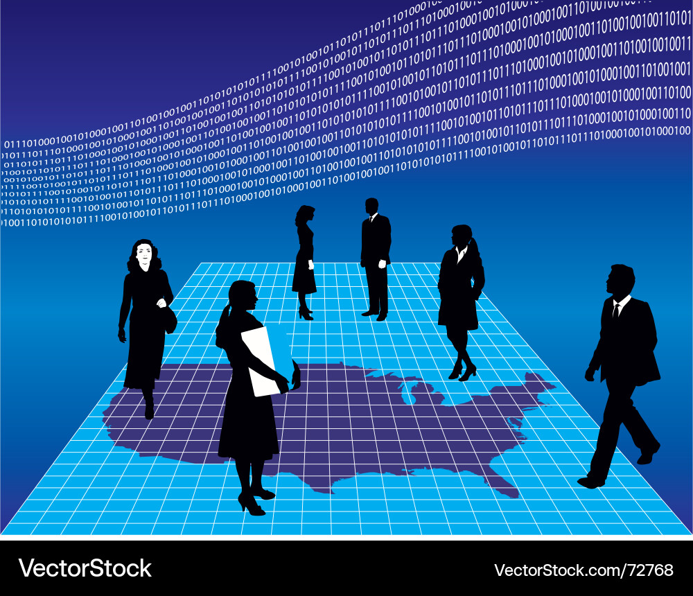 Business Data Network Vector Image