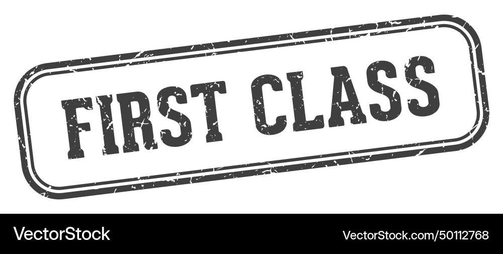 First class stamp rectangular Vector Image