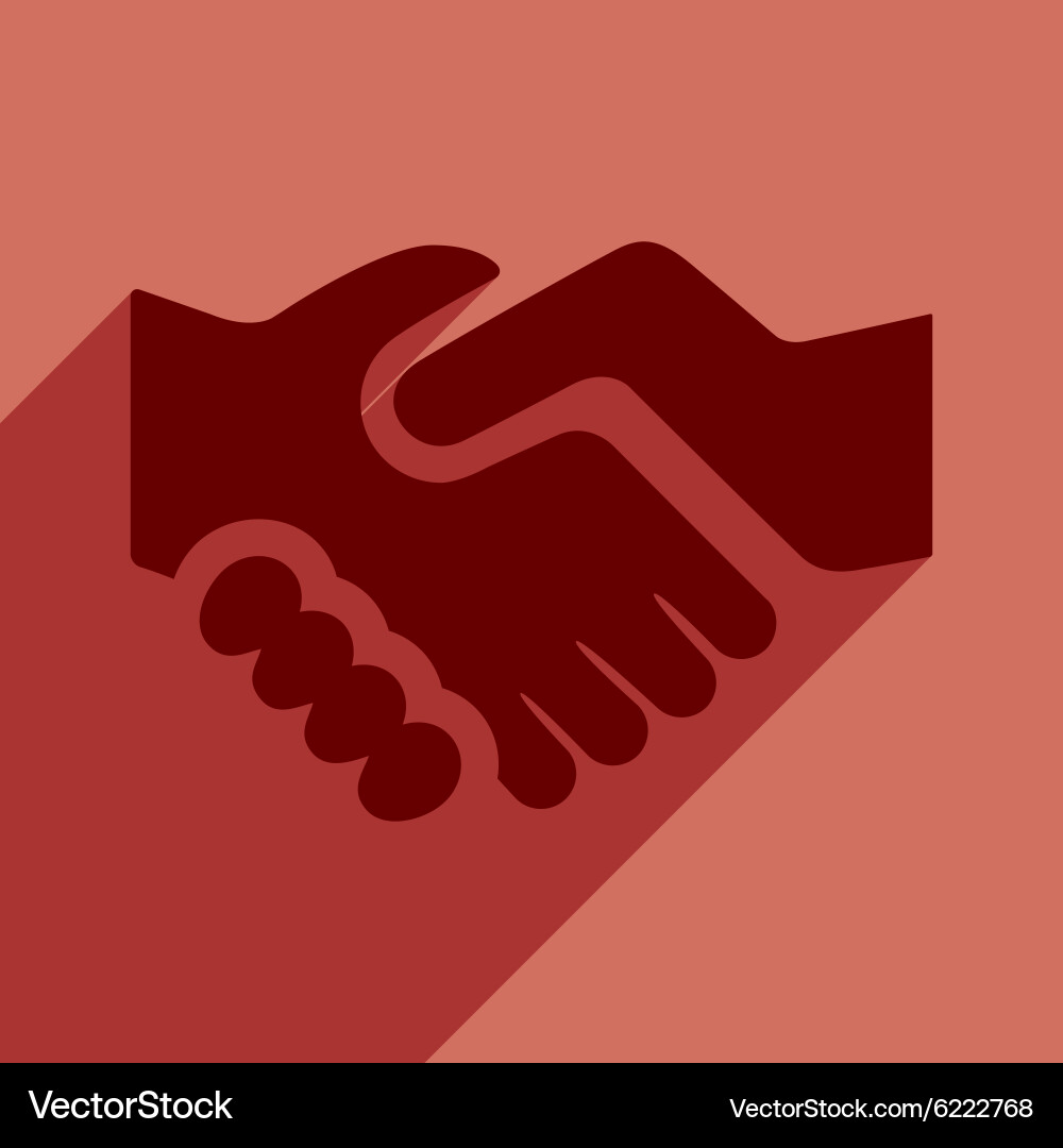 Flat with shadow icon and mobile application vector image