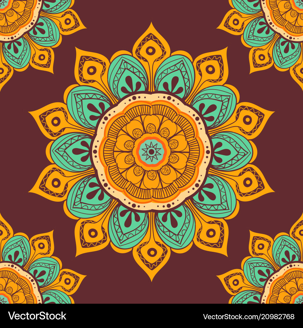 Flower mandala colorful background for cards Flower mandala colorful background for cards vector image
