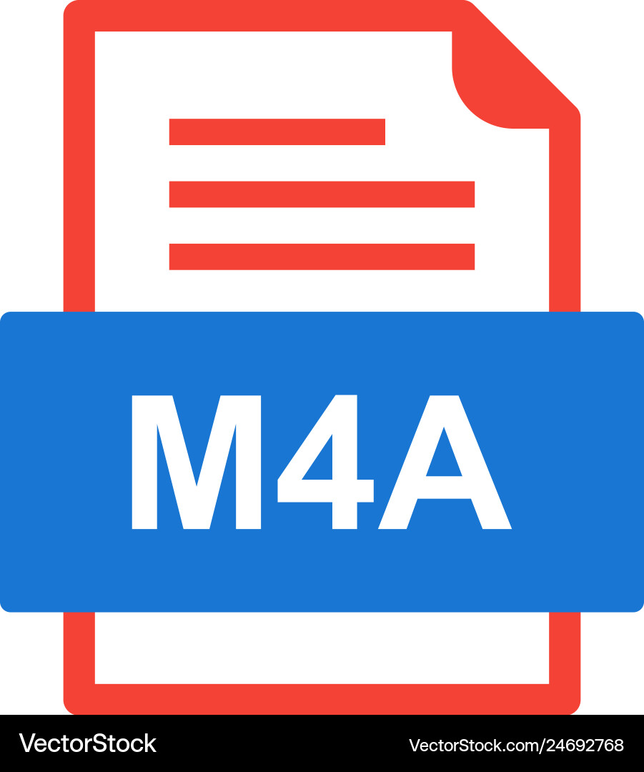 M4a file document icon vector image