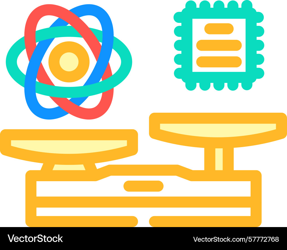 Supremacy quantum computer color icon vector image
