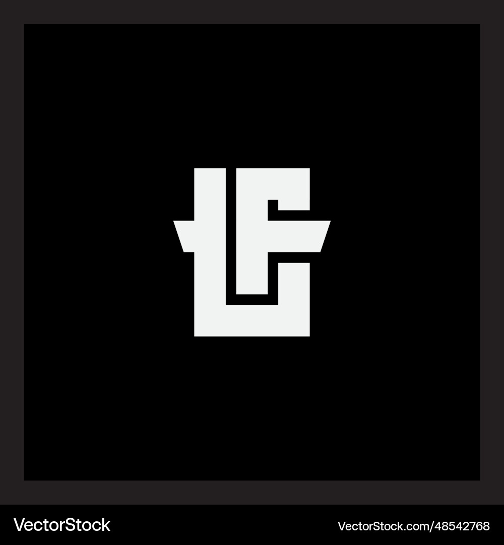 T and f - initials or logo tf design element T and f - initials or logo tf design element vector image