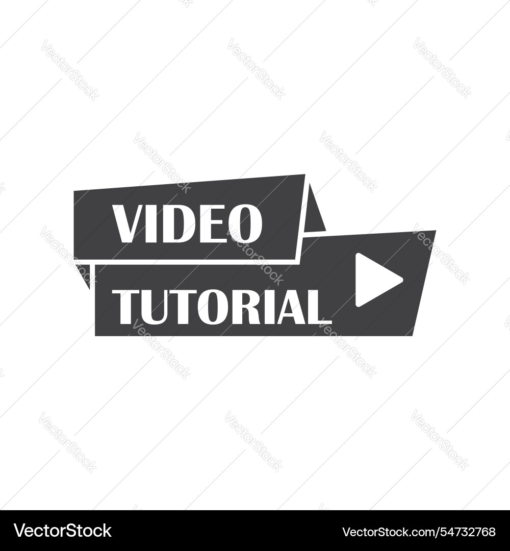 Video-Tutorials-Symbol im flachen Stil Ausbildung Video-Tutorials-Symbol im flachen Stil Ausbildung vektorbild