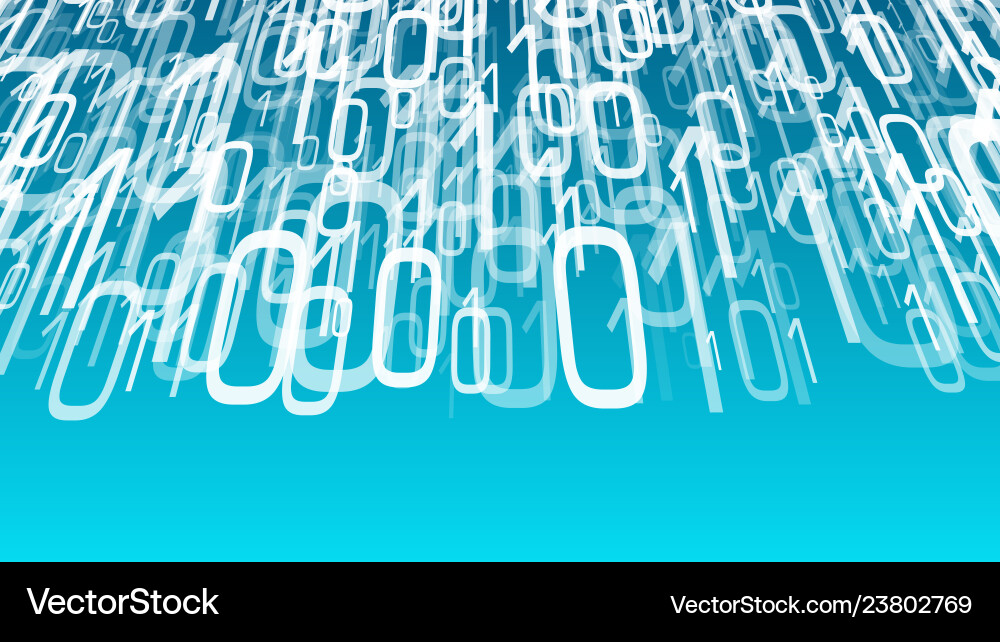 Abstract background binary code cyberspace vector image