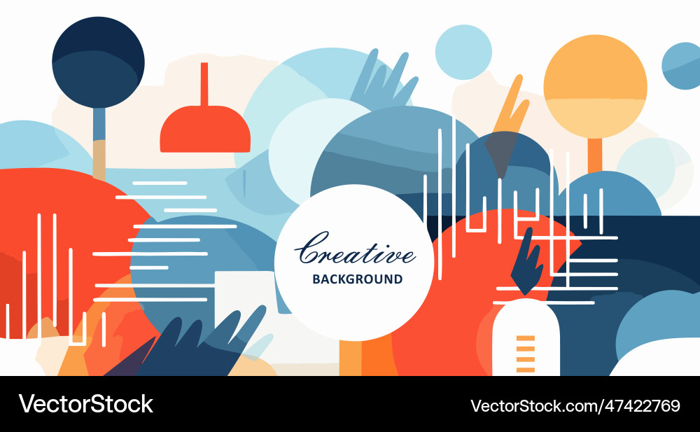 Abstract background with wavy lines and spots Vector Image