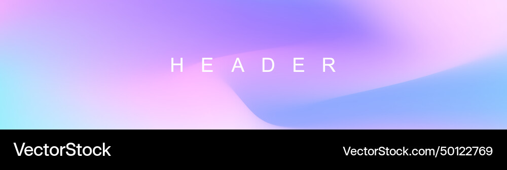 Abstract pastel gradient header background Vector Image