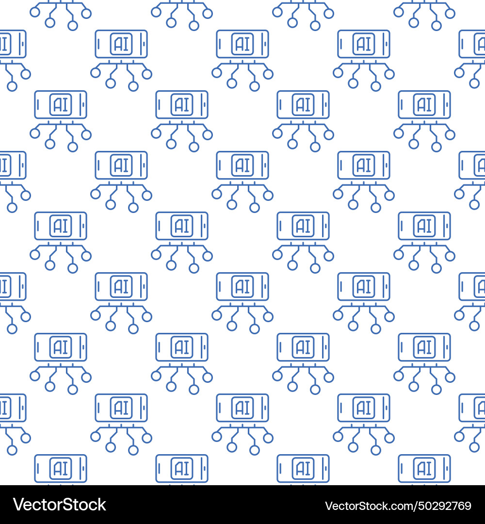 Ai in smartphone phone with artificial Ai in smartphone phone with artificial vector image