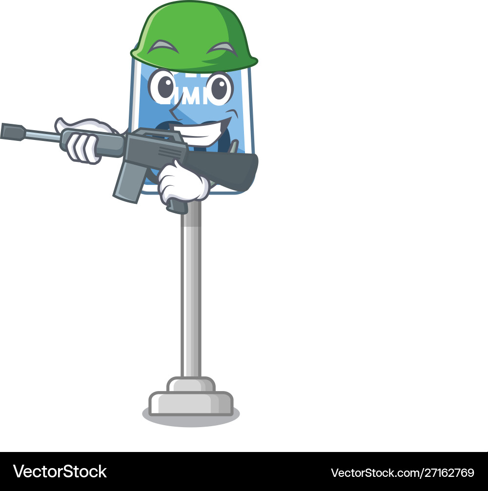 Army speed limit with character shape Vector Image
