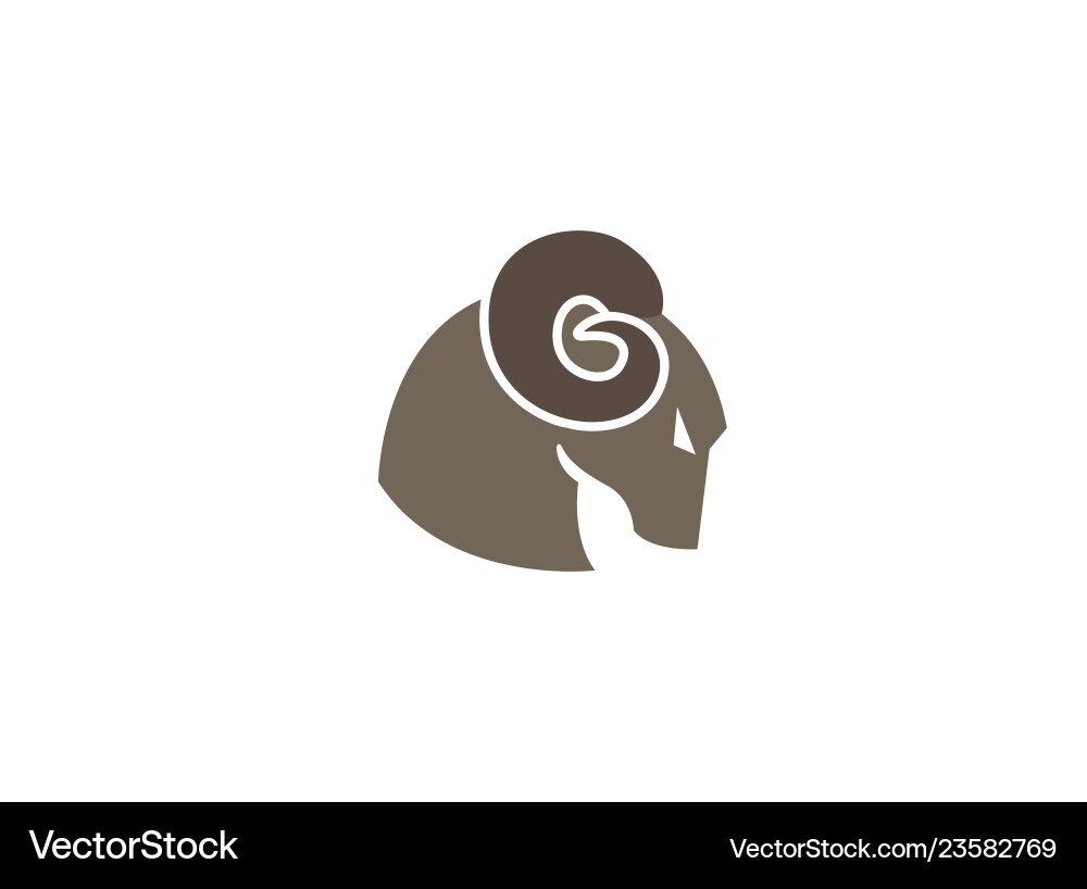 Bighorn sheep head angry face logo design – Royalty-Free Vector |  VectorStock, image size:1000x818