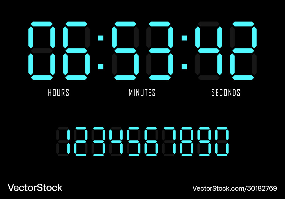 Countdown website flat template digital clock vector image