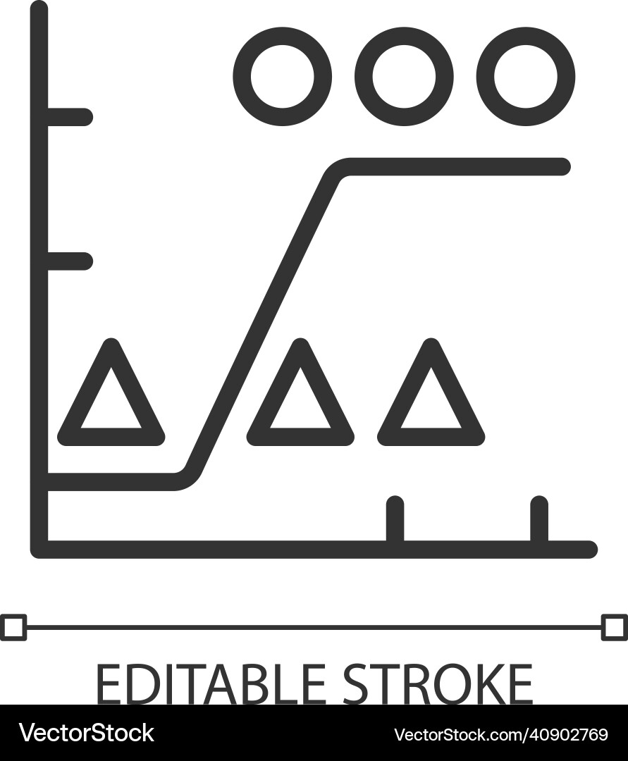 Data mining analytics linear pixel perfect icon Data mining analytics linear pixel perfect icon vector image