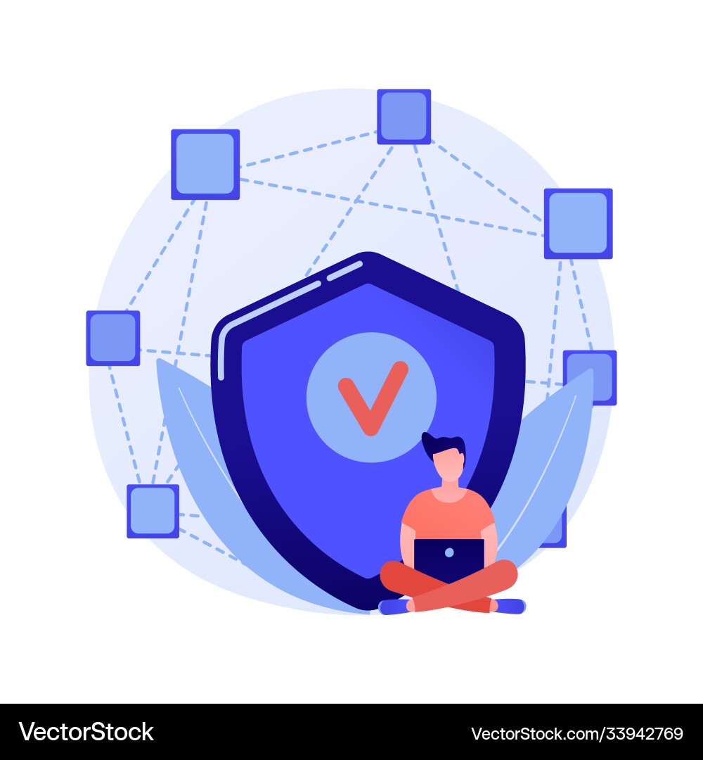 Decentralized application abstract concept Decentralized application abstract concept vector image