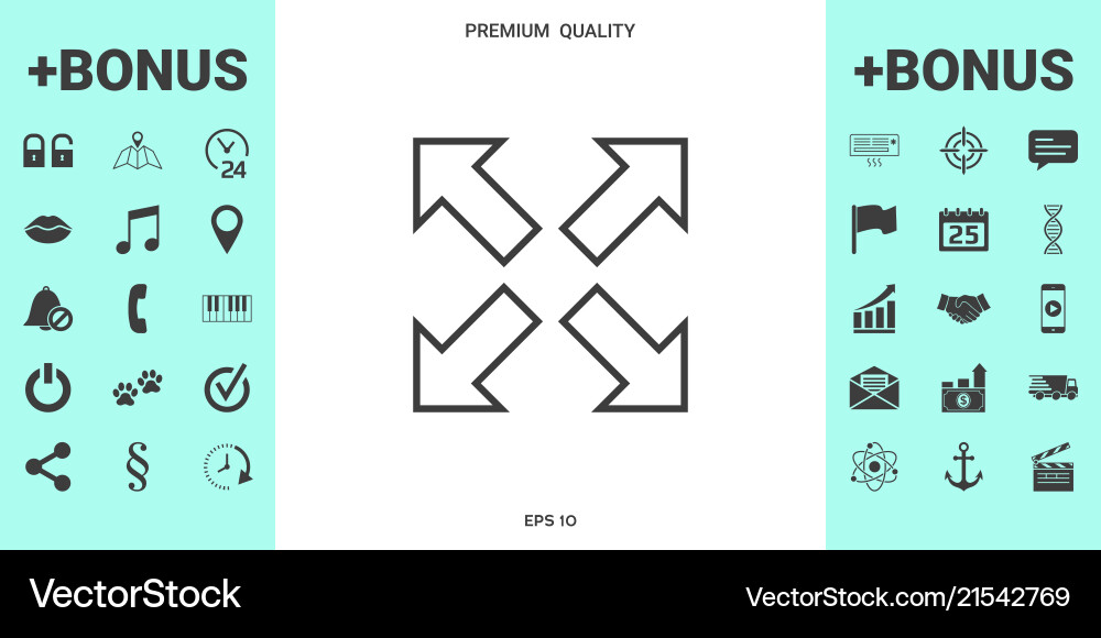 Extend resize line icon Extend resize line icon vector image