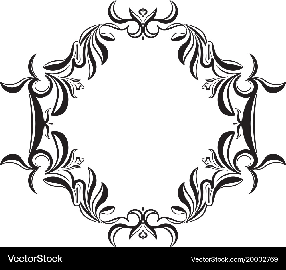 Intricate Lace Frame Ornament vector image