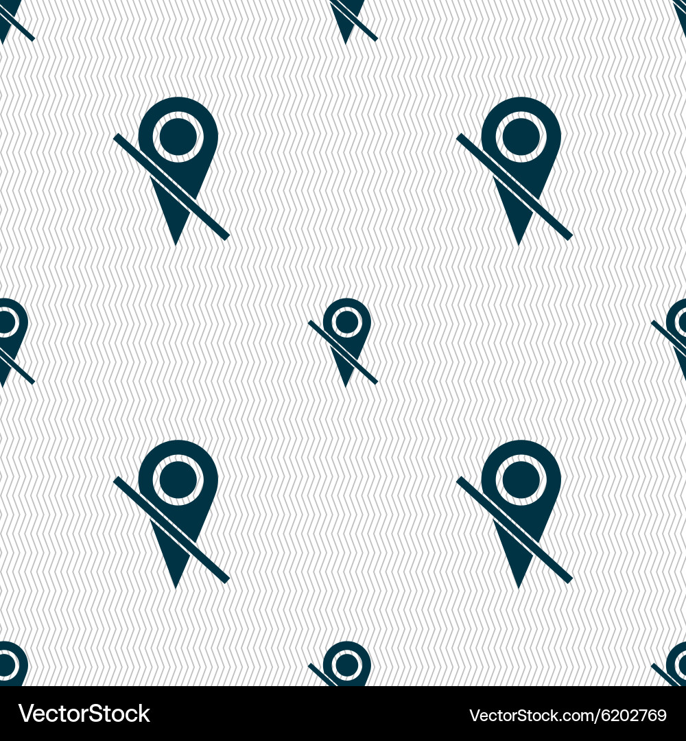 Map pointer icon sign seamless abstract background vector image