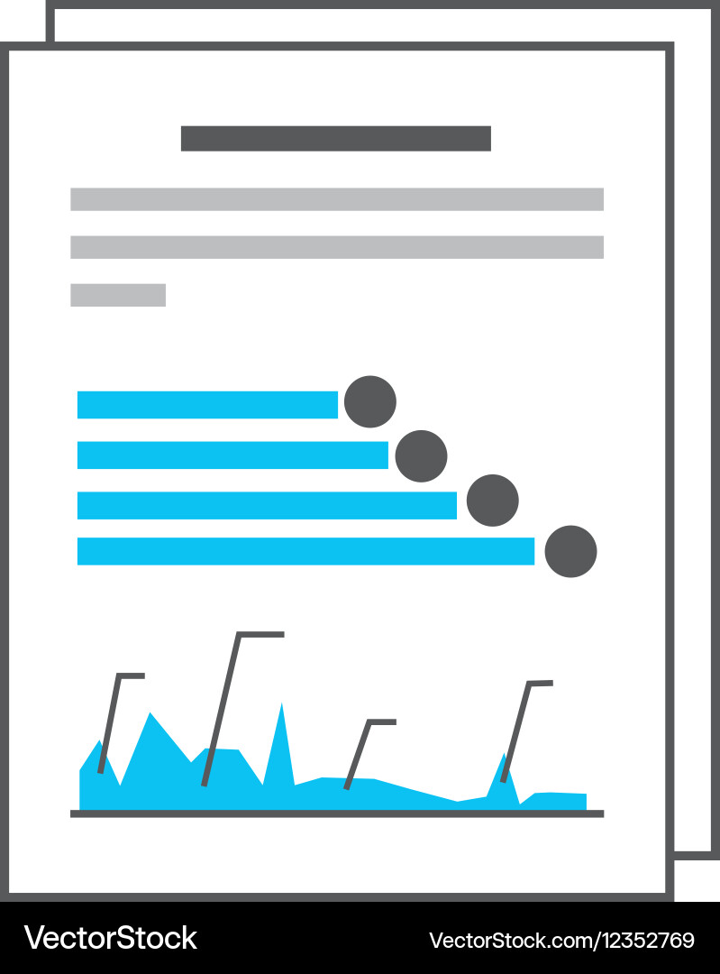 Paper document file isolated icon Vector Image