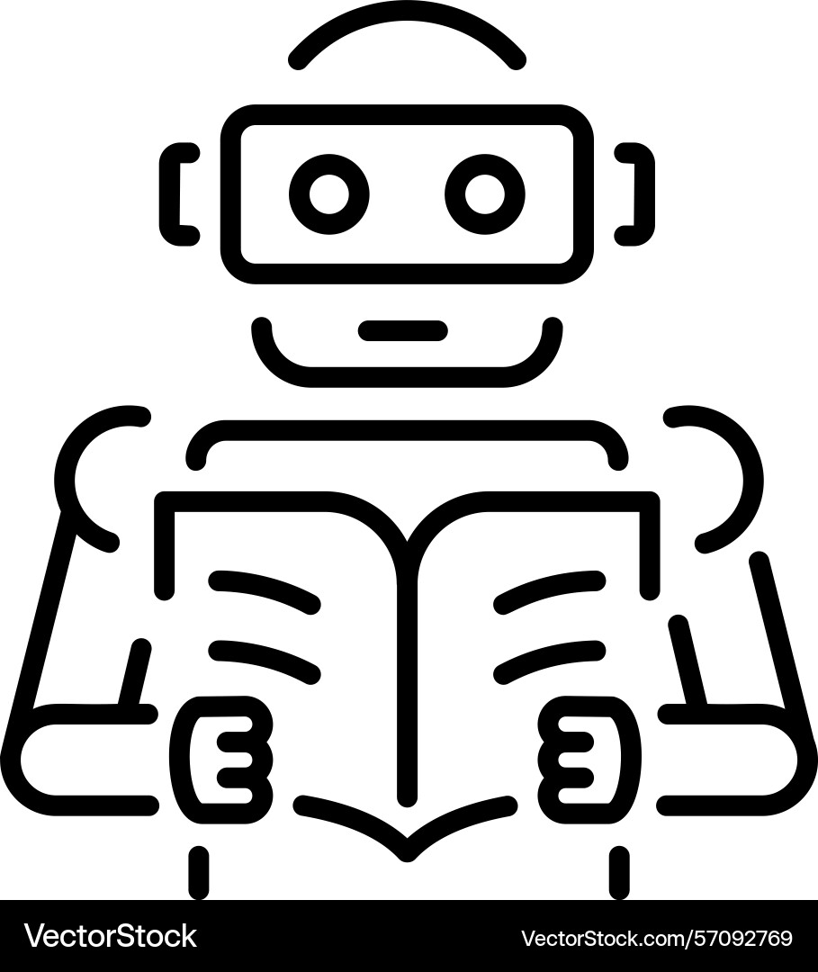 Robot learning vector image
