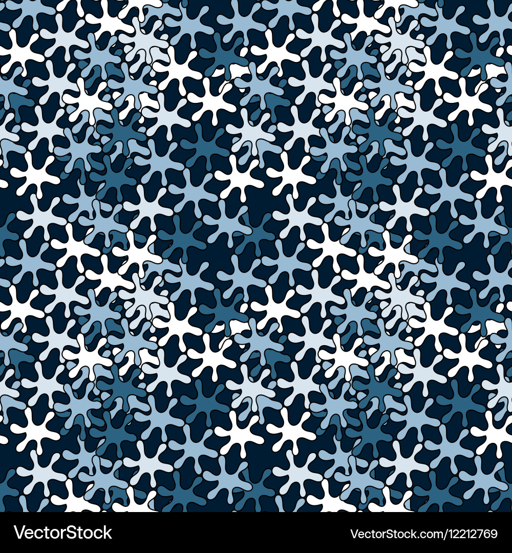 Seamless winter pattern with frozen curls vector image