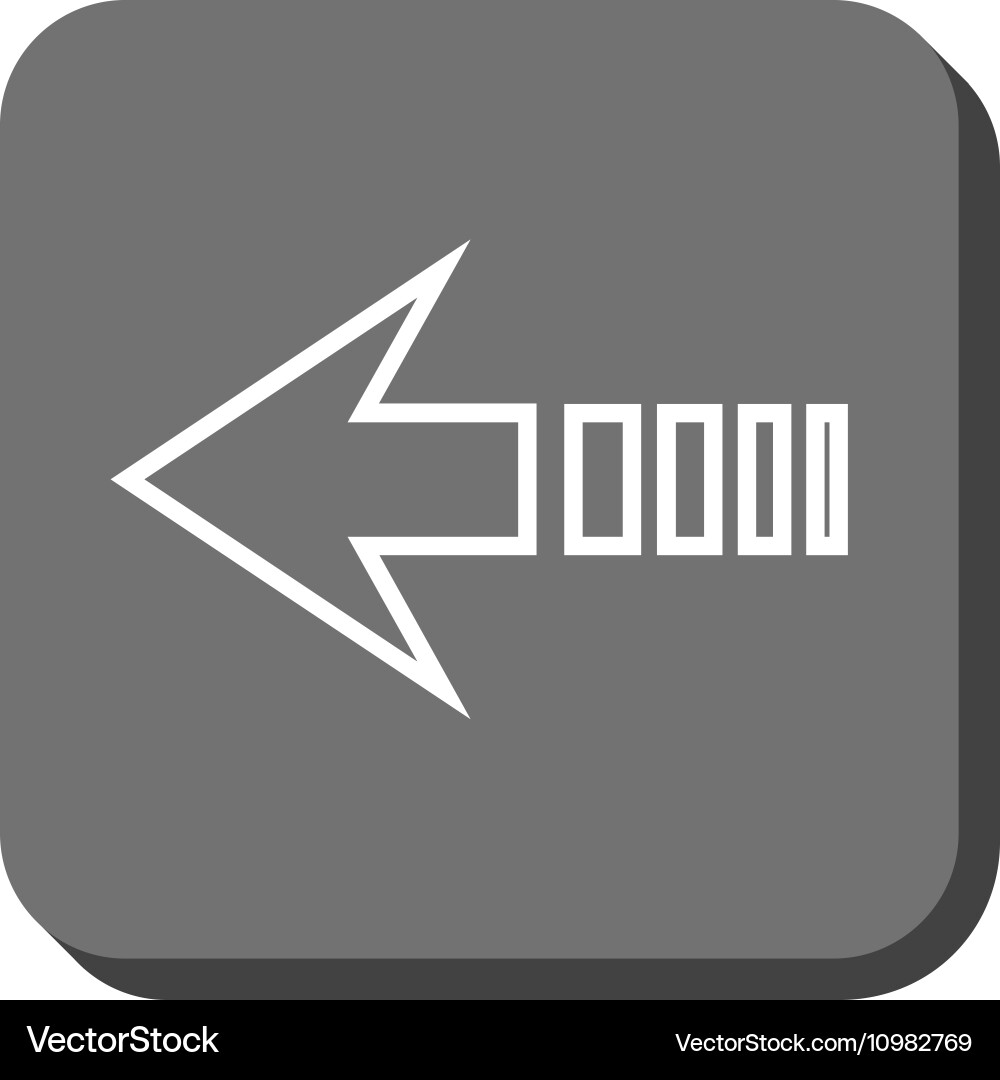 Send left rounded square icon Vector Image