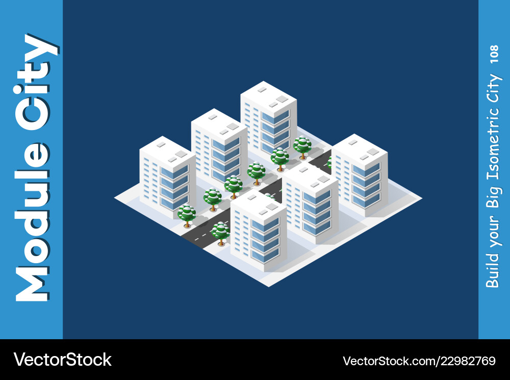 Set of isometric objects Set of isometric objects vector image
