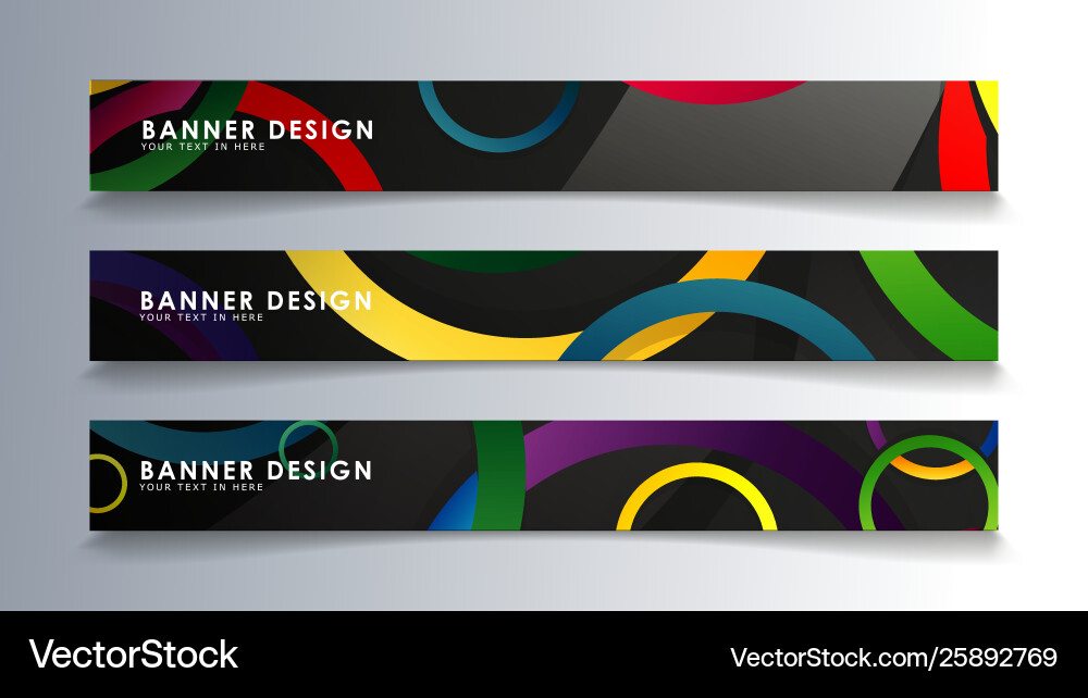 Set rectangular banner with a circle background Set rectangular banner with a circle background vector image