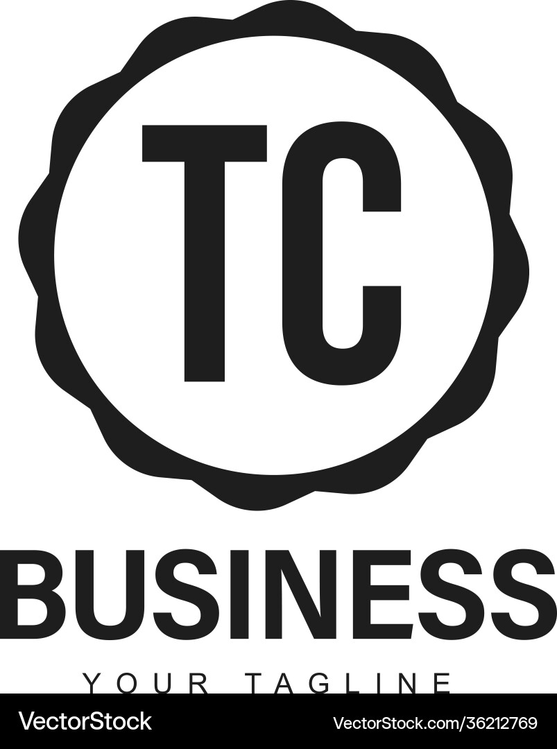 Tc initial a logo design with abstract style Tc initial a logo design with abstract style vector image