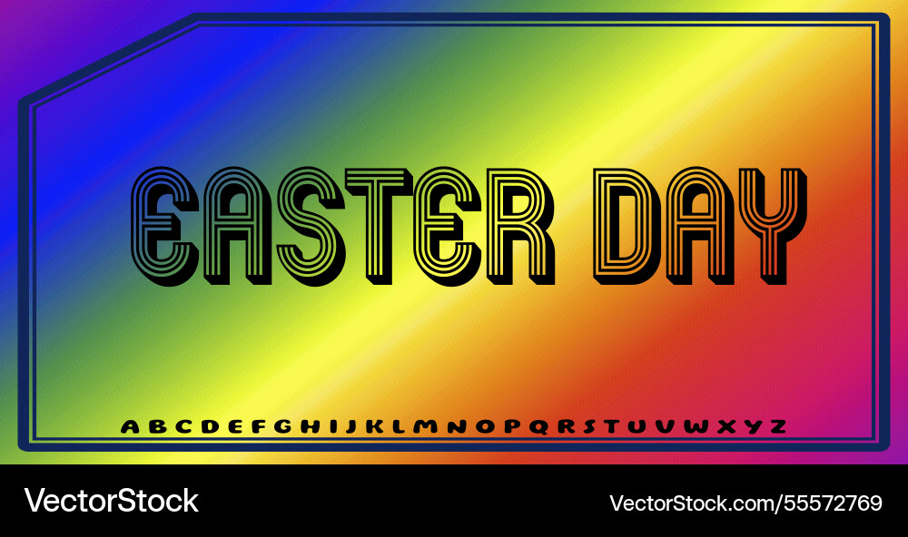 Text effects with editable colors and abstract vector image