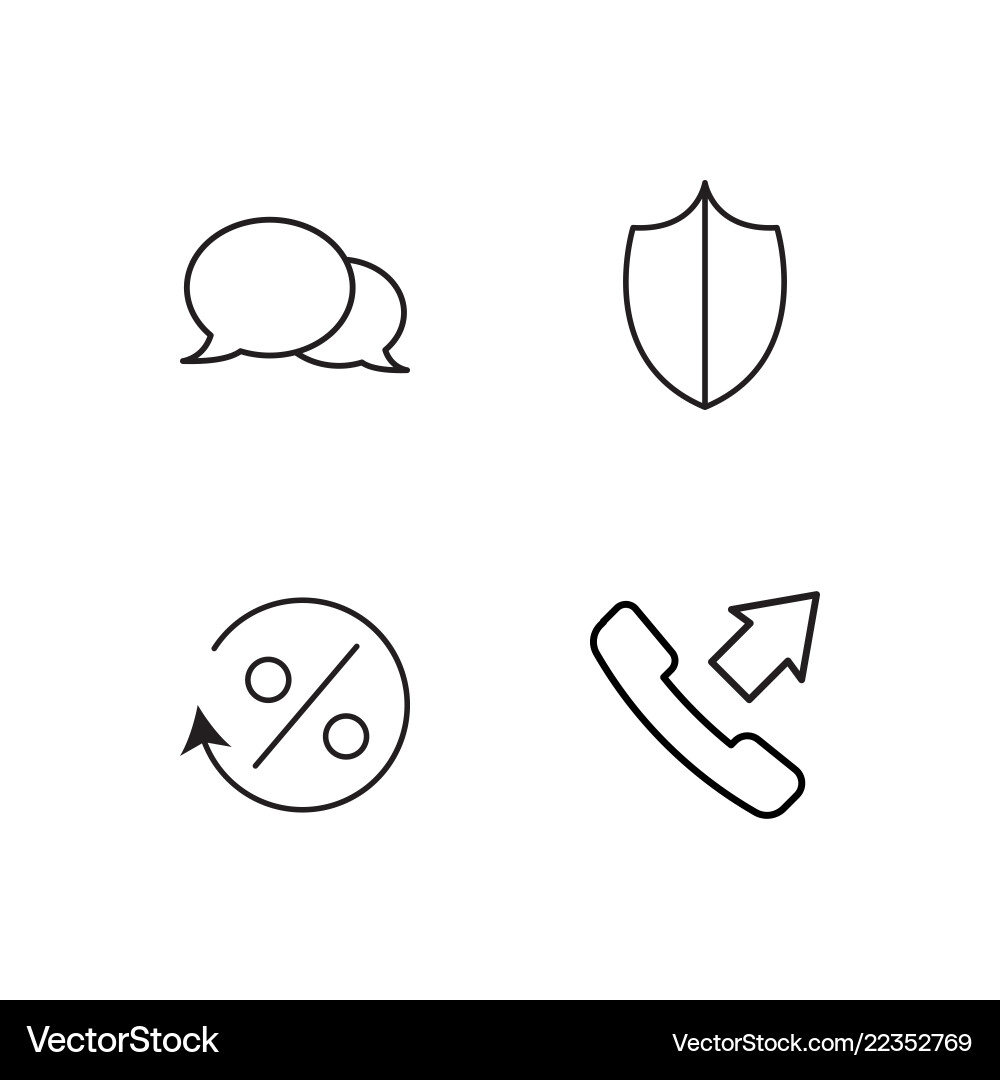 Web simple outlined icons set Vector Image