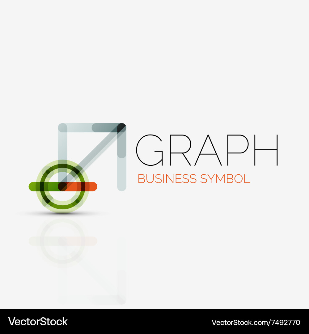 Abstract logo idea linear chart or graph Vector Image