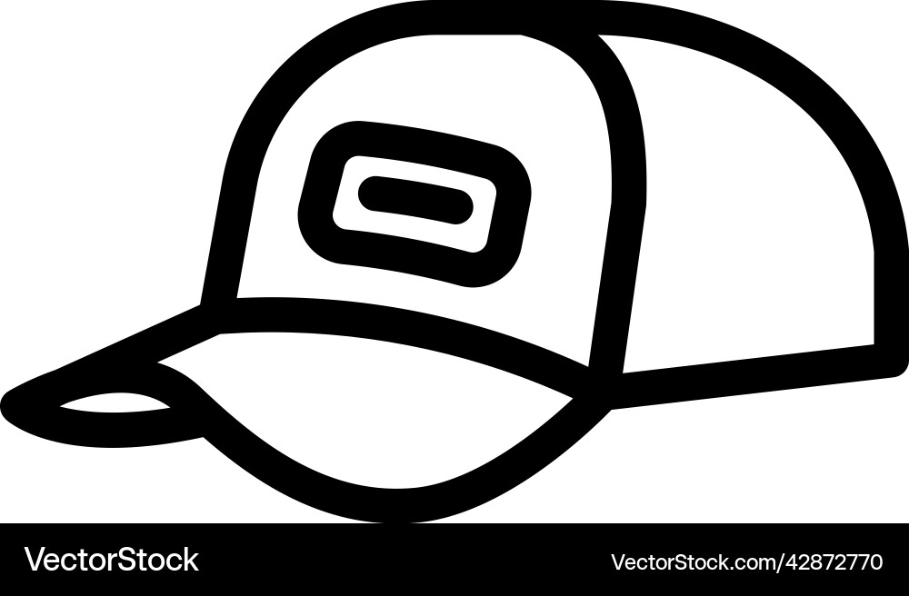 Baseball Cap Linie Symbol Baseball Cap Linie Symbol vektorbild