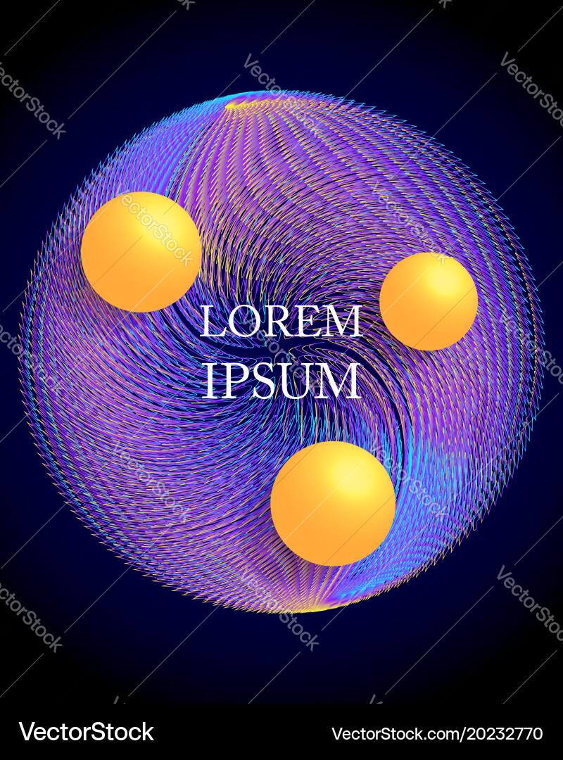 Dynamic Lines and Spheres vector image