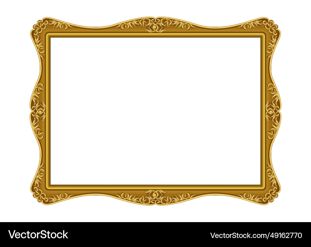Golden Ornate Picture Frame Vector Image