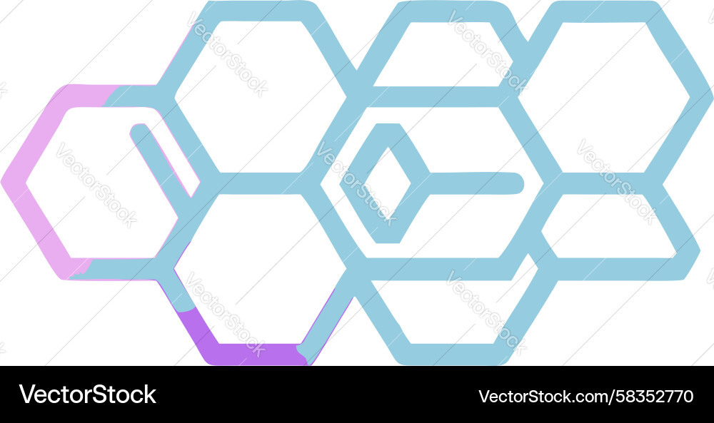 Hexagonal Grid Pattern Vector Image