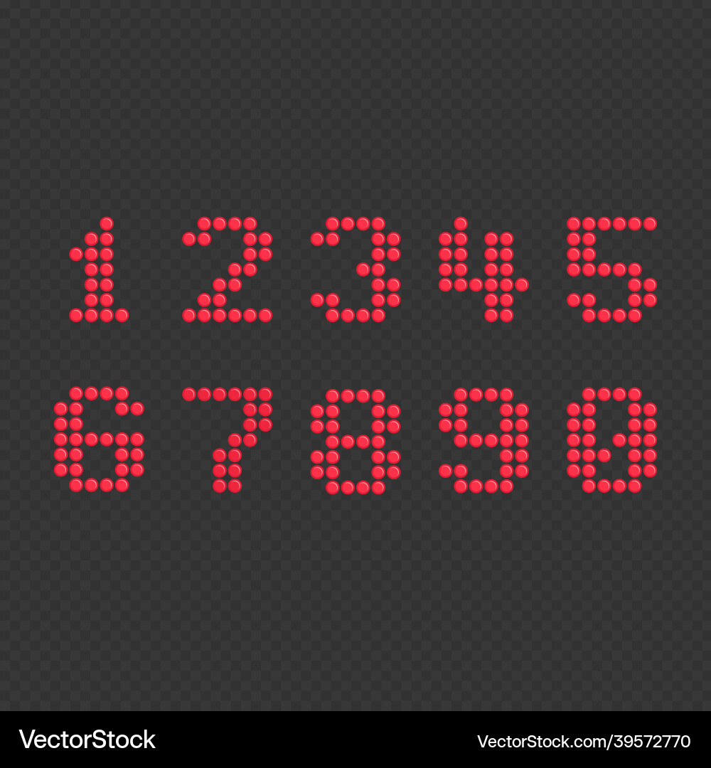 Led display timer Led display timer vector image