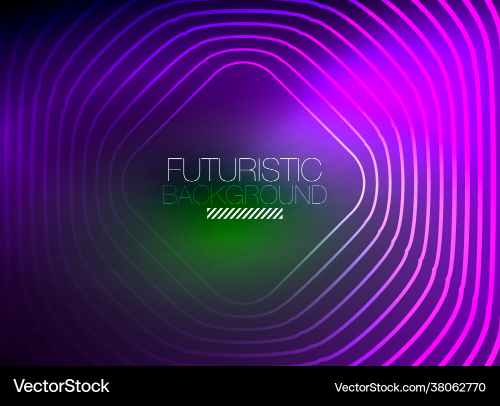 Neon color square shape lines abstract background Vector Image