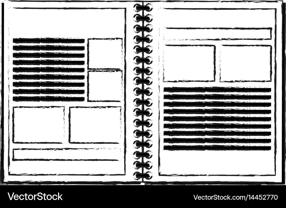 Open notebook with documents icon image vector image