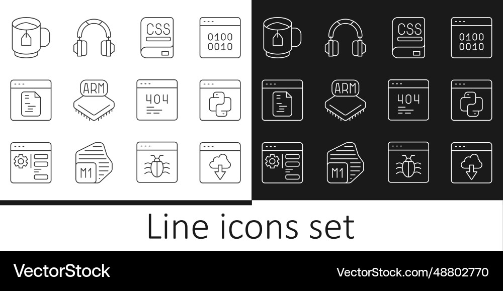 Set line cloud technology data transfer python Set line cloud technology data transfer python vector image