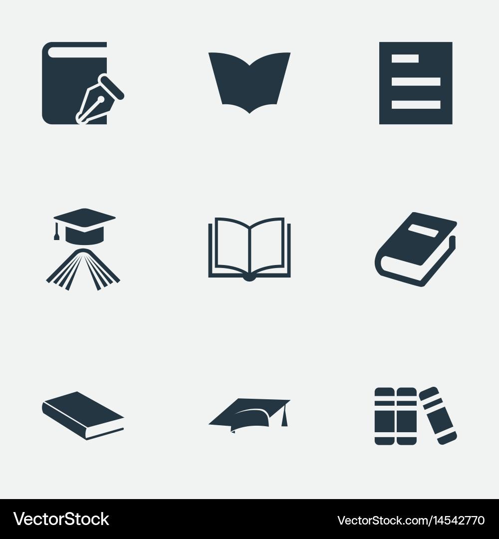 Set of simple knowledge icons Vector Image