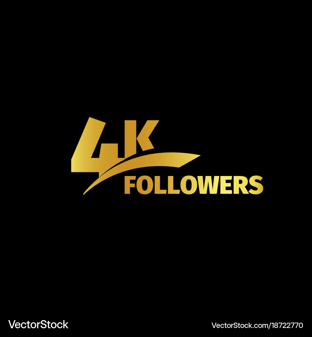 Stylish strict design number of subscribers vector image
