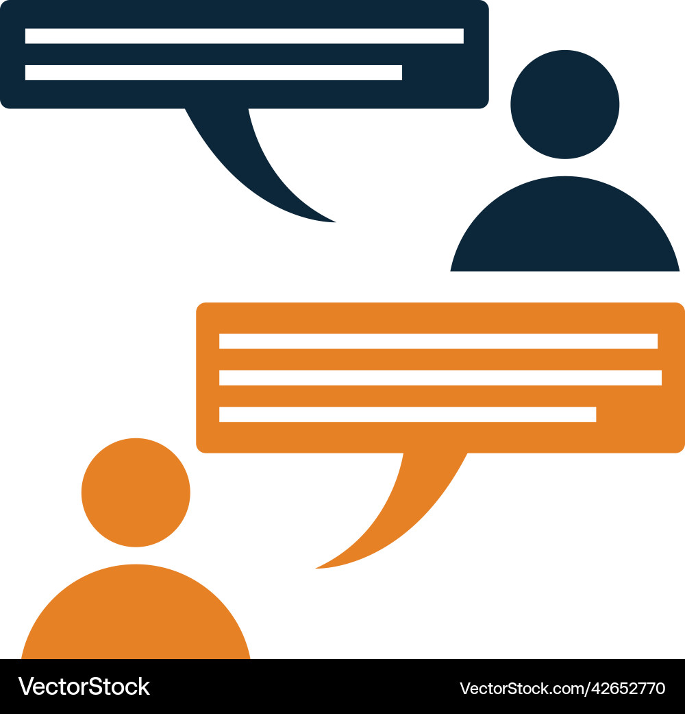 Talking conversation icon simple editable graphics Vector Image
