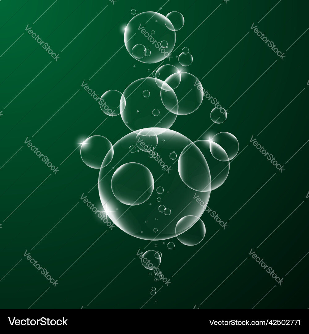 Abstract background with soap bubbles on dark Abstract background with soap bubbles on dark Vector Image