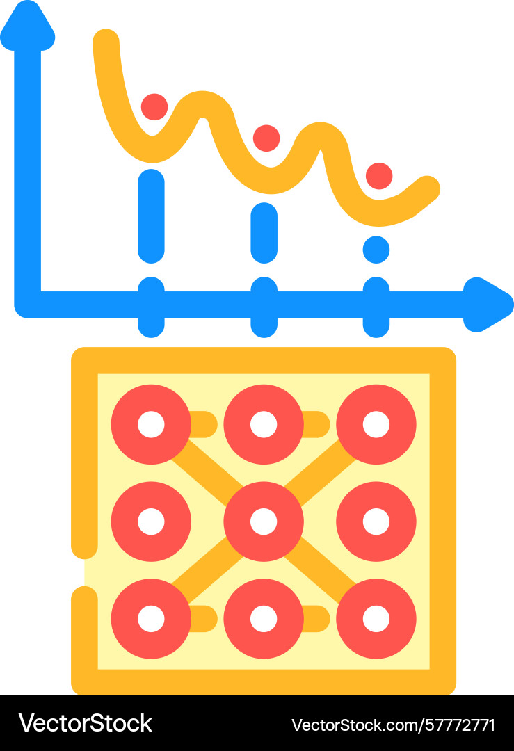 Annealing hardware quantum computer color icon vector image