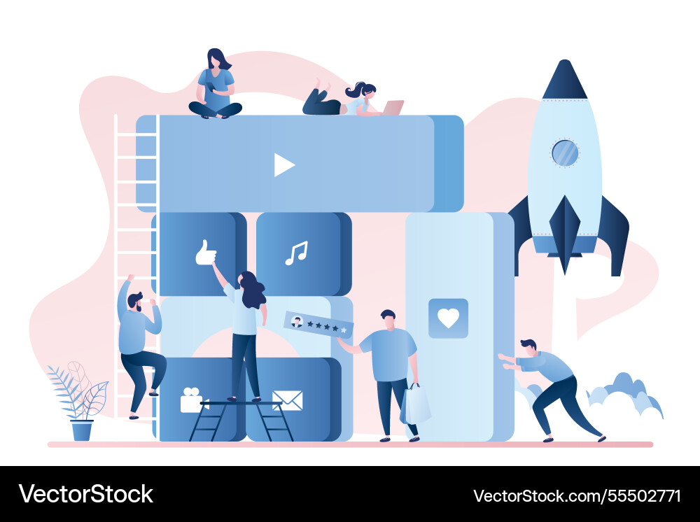 Application store or app developmentstartup Application store or app developmentstartup vector image